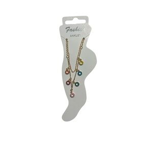 18k. Gold filled Multicolor Anklet